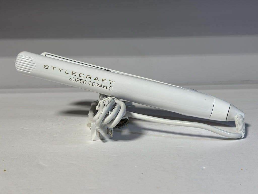 Stylecraft - SUPER CERAMIC Flat Iron 1” / WHITE / SCSC1W