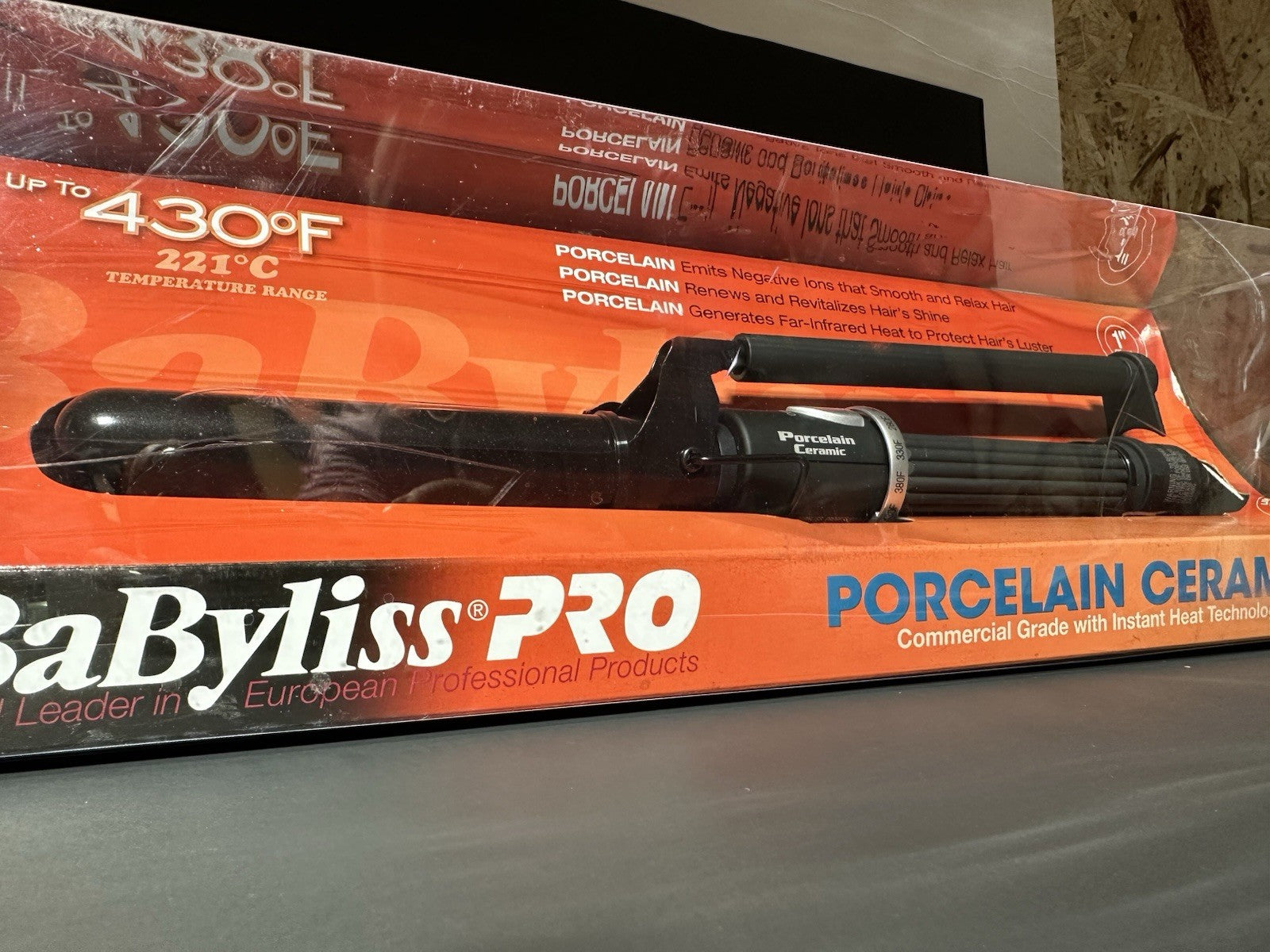 BaByliss PRO - 1” / 430 F. PORCELAIN CERAMIC / Ceramic Curling Iron. V10258