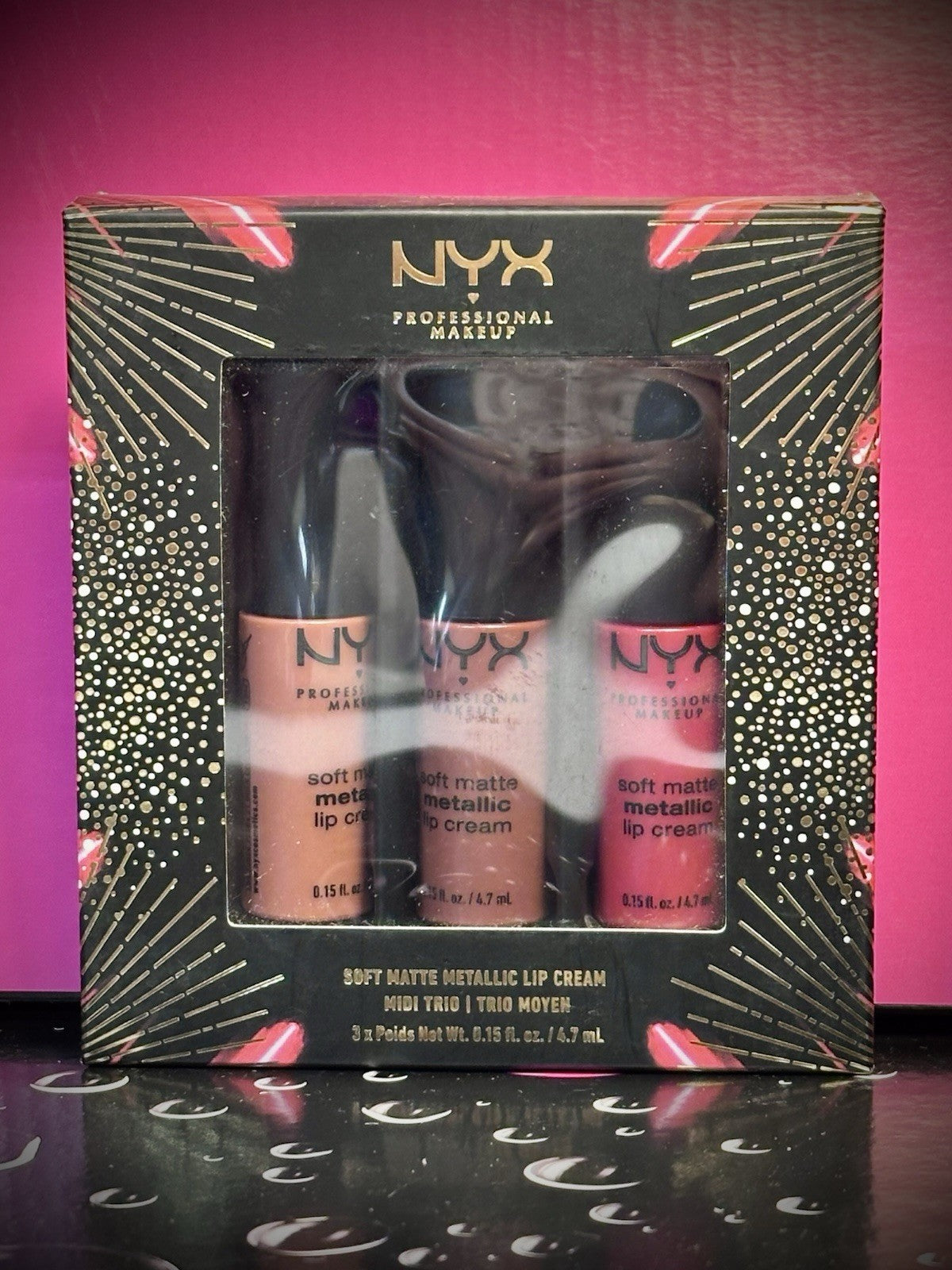 NYX - Soft Matte Metallic Lip Cream / 3- Pack / LLDTRIOM 01