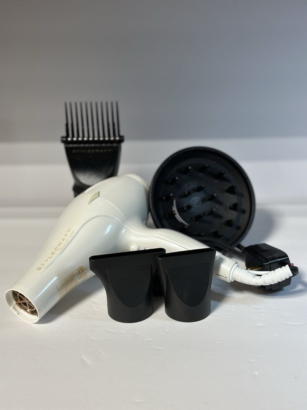 Stylecraft Tri-PLEX 3000 Hair Dryer WHITE - SCTP3000W / 1875 W
