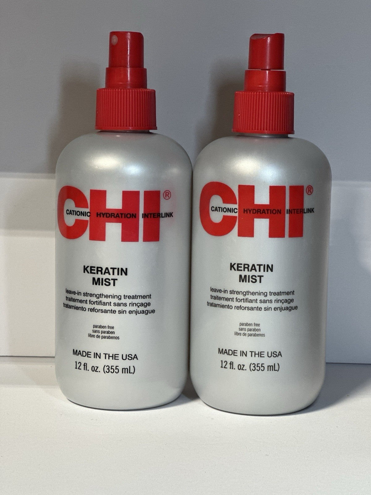 CHI - KERATIN MIST 2 - PACK ( 2x - 12 Fl. Oz. ) No Dust Caps