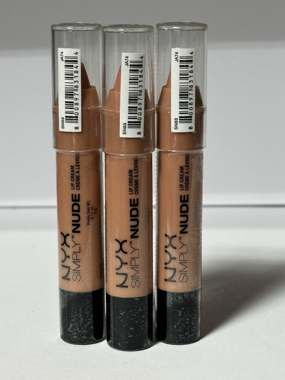 NYX - Lip Cream / SN03 -DISROBED. 3-Pack ( 3x 0.11 Oz. )