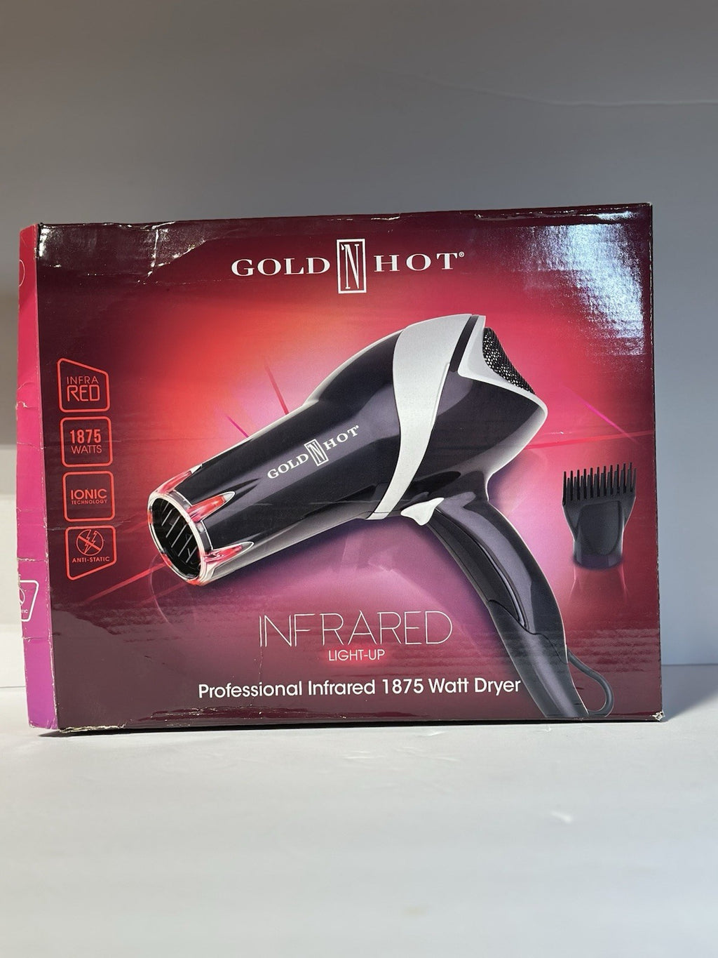 GOLD & HOT - Professional Infrared 1875 W Hair Dryer. IONIC TECHNOLOGY