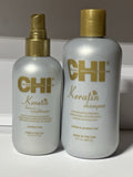 CHI - Keratin Shampoo 12 Fl.oz.  & Live In Conditioner 6 Fl.oz.