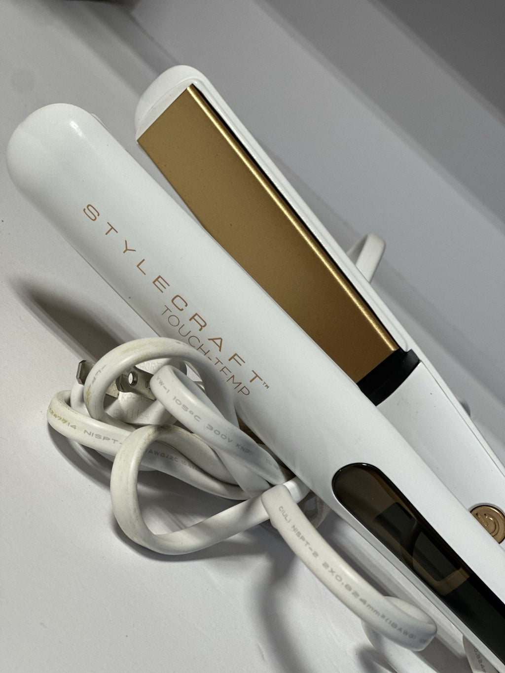 StyleCraft- TOUCH - TEMP. Flat IRON / White. SCTT1W / FD-047