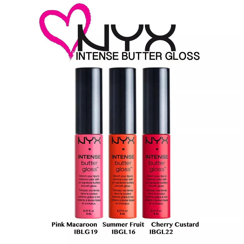 NYX Intense Butter Gloss Creamy Lip set of 3 IBLGSET06