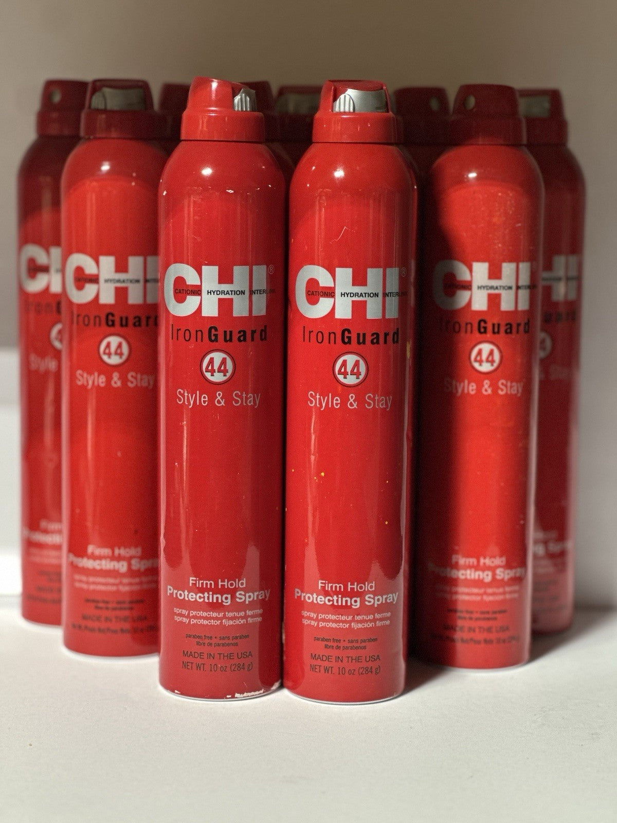 CHI - IRON GUARD 44 Hair Spray. Bundle Of 11 (11x 10 Fl. Oz.) Lil Dent&scratch