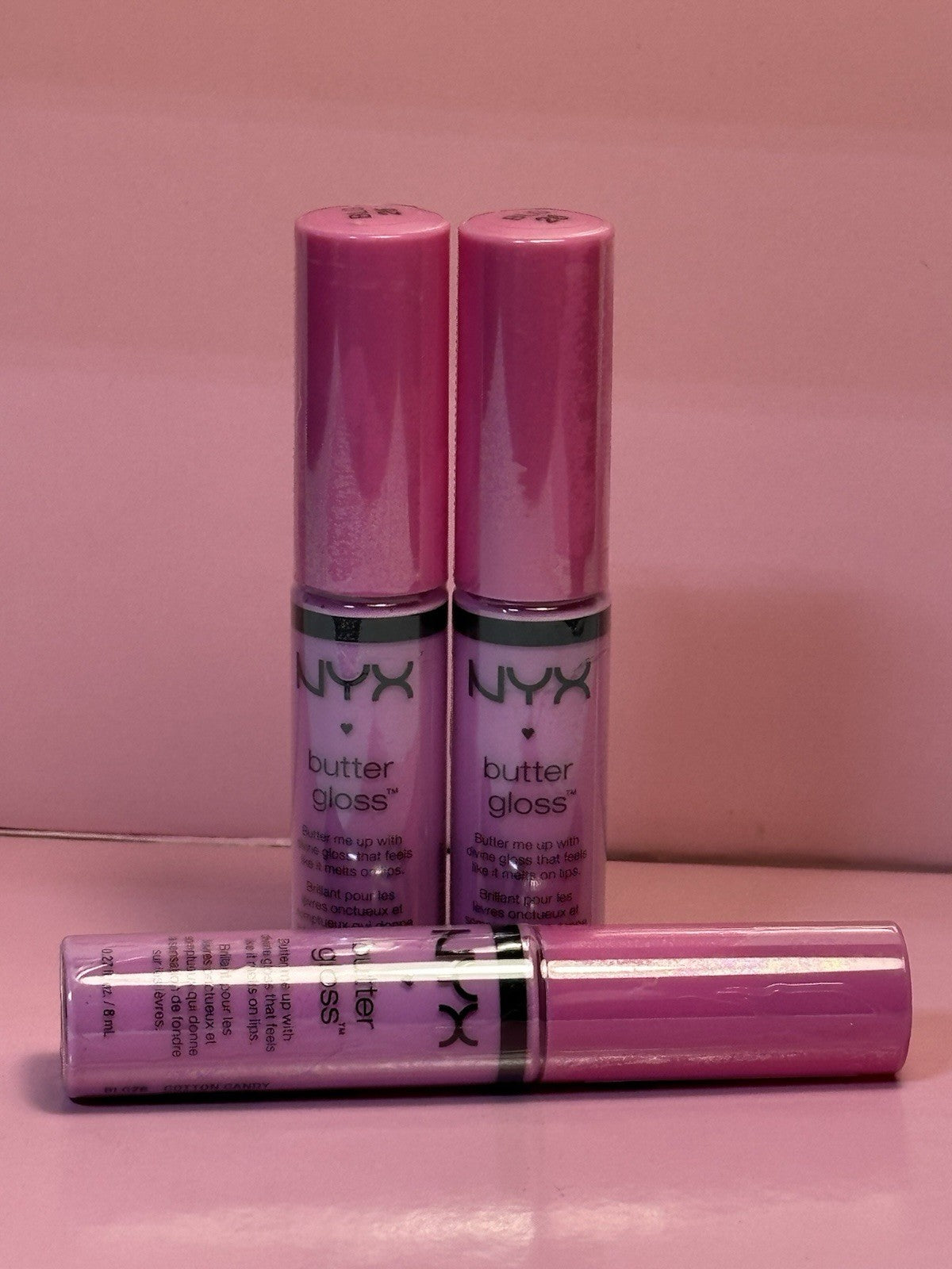 NYX - Butter Gloss 3-Pack / BLG 26 /  Cotton Candy