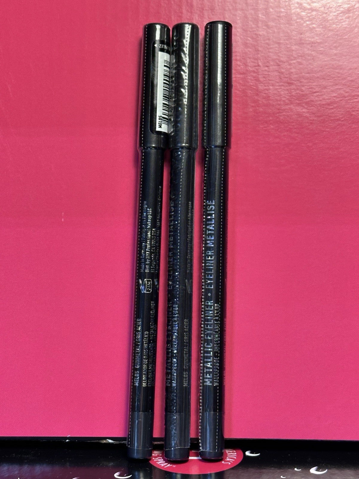 NYX - Metallic Eyeliner 3 - Pack / Gunmetal MEL 05