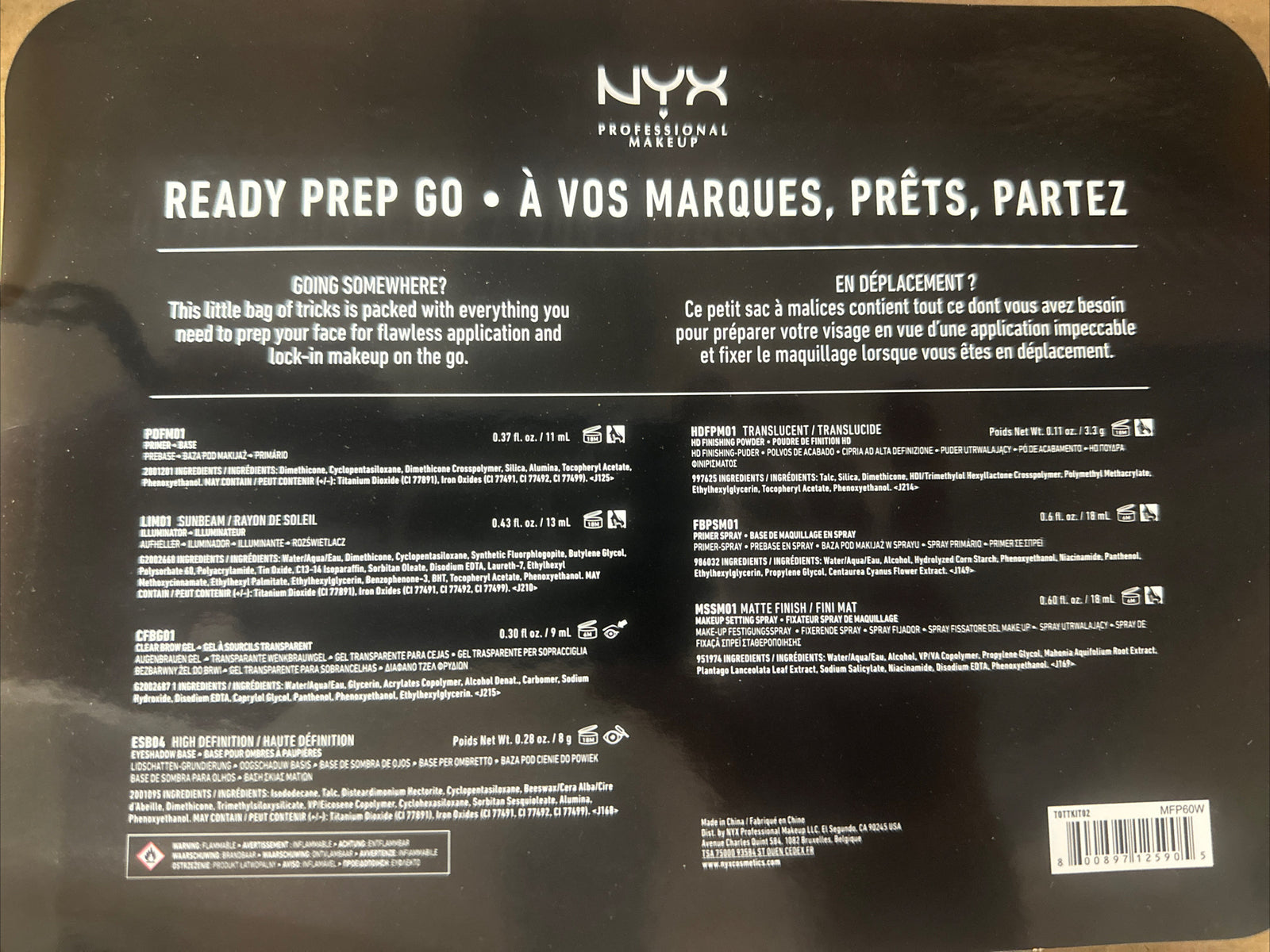 NYX Ready Prep Go Travel Kit - NEW weekend-ready Jet Set Travel Kits!