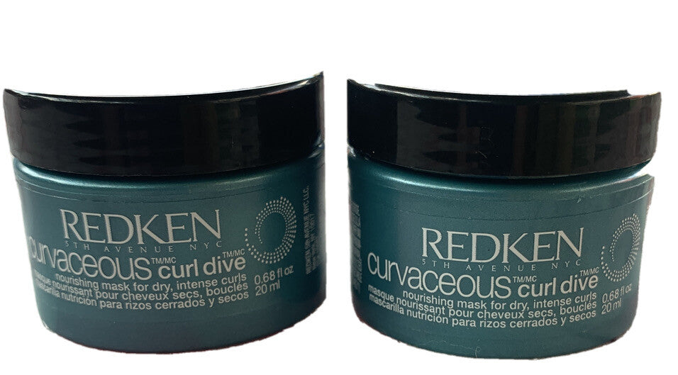 Redken Curvaceous Curl Dive Nourishing Mask 0.68 Oz Pack Of 2