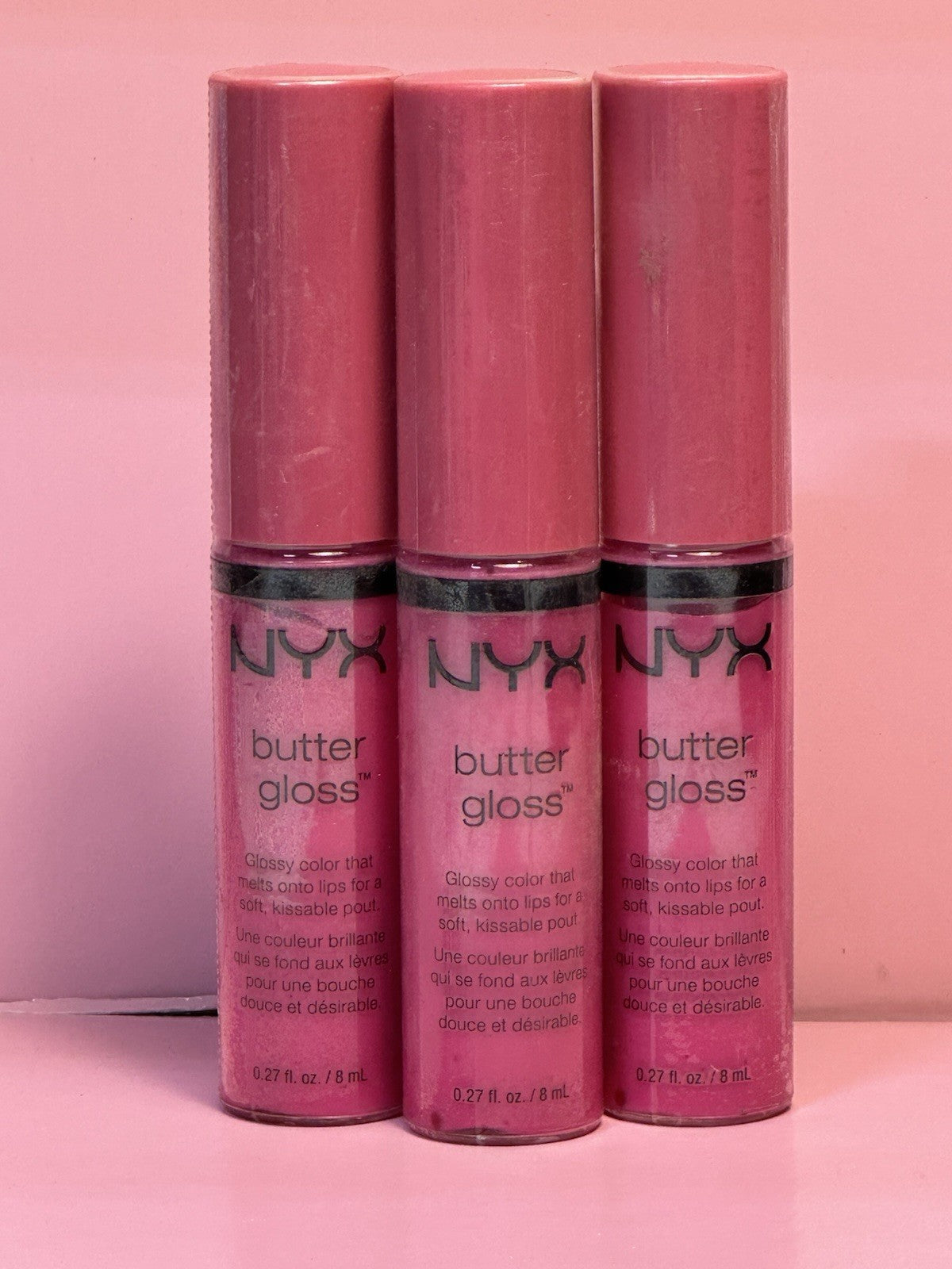 NYX - Butter Gloss 3-Pack / BLG 01 / Strawberry Parfait