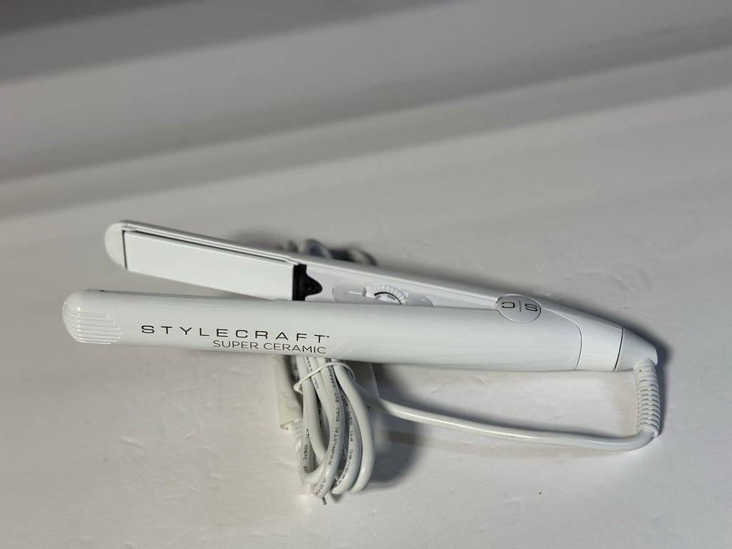 Stylecraft - SUPER CERAMIC Flat Iron 1” / WHITE / SCSC1W