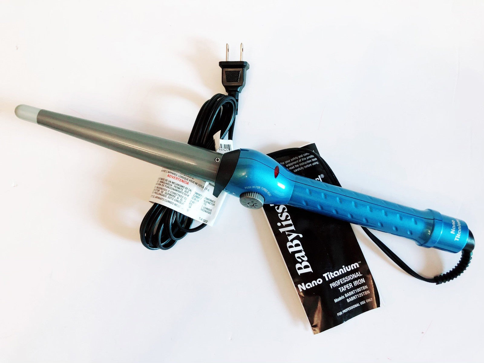 BaByliss PRO Nano Titanium PROFESSIONAL TAPER IRON Model: BABNT100TBN