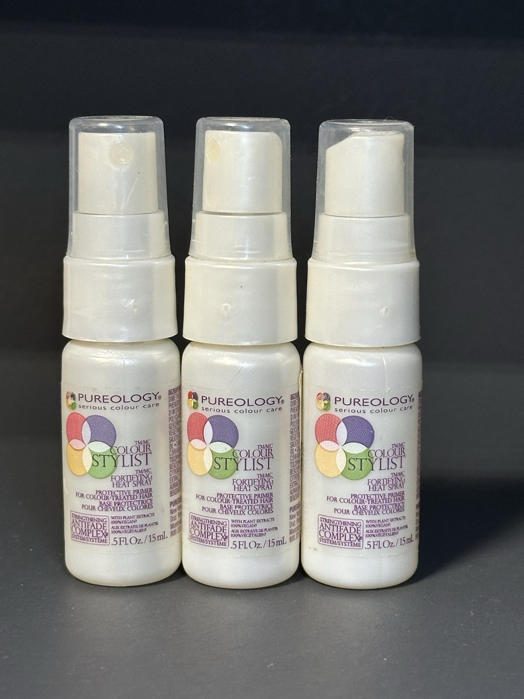PUREOLOGY - Colour STYLIST. FORTIFYING HEAT SPRAY / 3-Pack( 3x   0.5 Fl. Oz. )