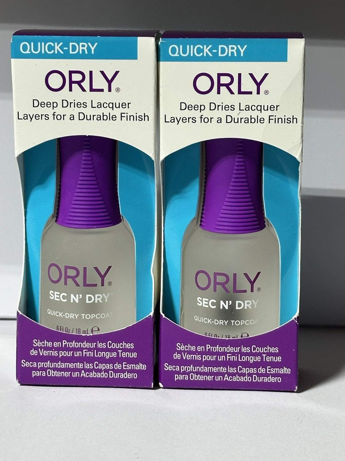 ORLY - SEC N’ DRY - DRY TOPCOAT / 2 - Pack / 2x 18 mL