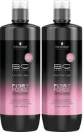 BC Bonacure FIBRE FORCE Fortifying Shampoo 33oz with pump (pack of two)