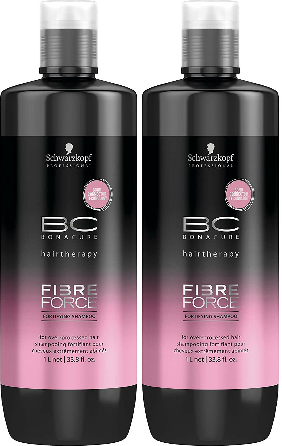 BC Bonacure FIBRE FORCE Fortifying Shampoo 33oz with pump (pack of two)