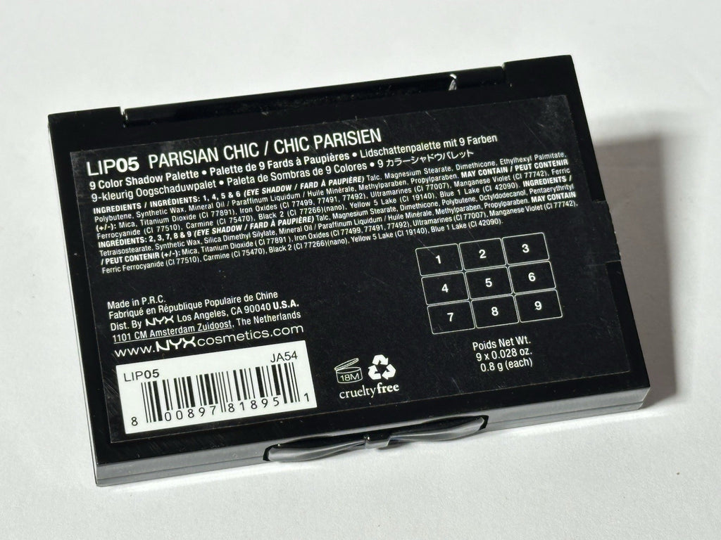 NYX - 9 Color Shadow Palette / LIP 05 Parisian Chick ( 9 x 0.028 Oz. Each )