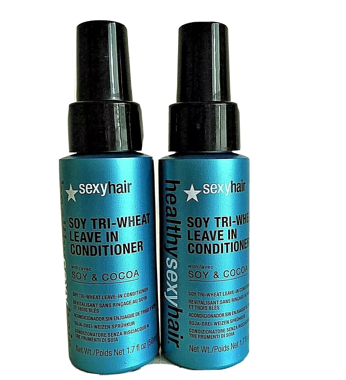 Healthy Sexy Hair Soy Tri-Wheat Leave In Conditioner 1.7 oz each PACK of 2