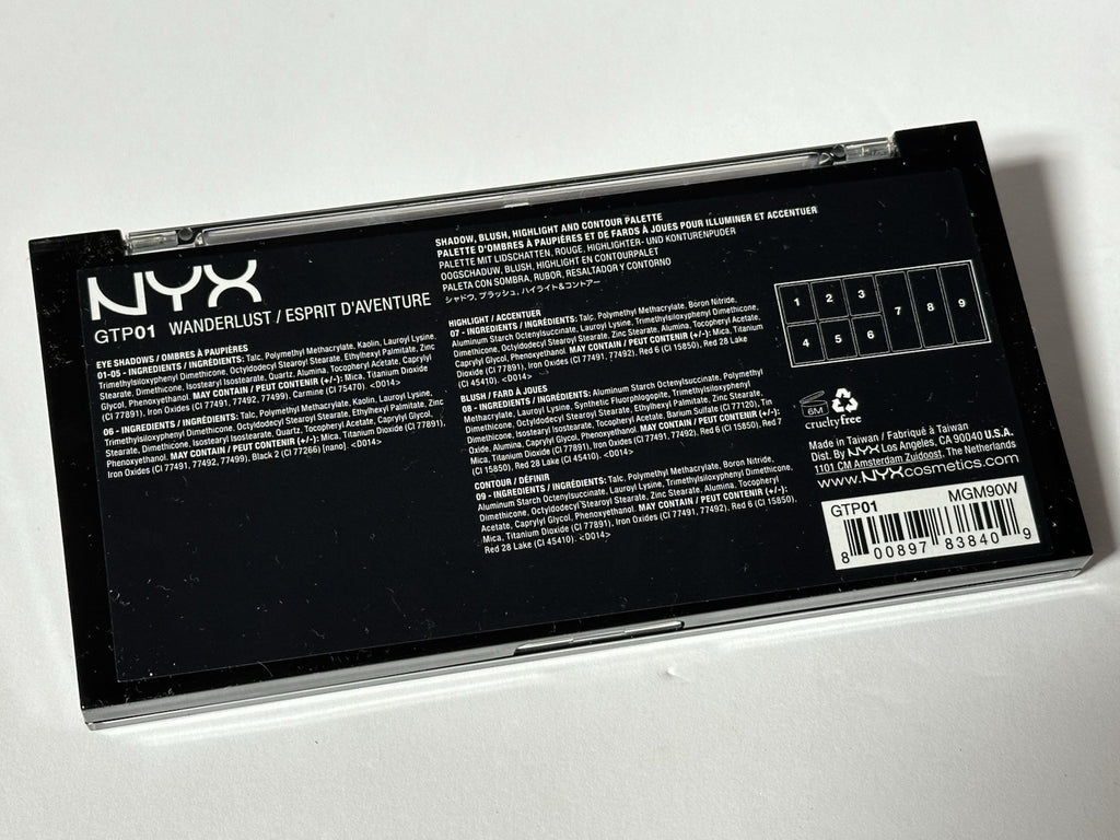 NYX - Eye Shadow / GTP 01 WANDERLUST. Shadow, Blush, Highlight And Contour.
