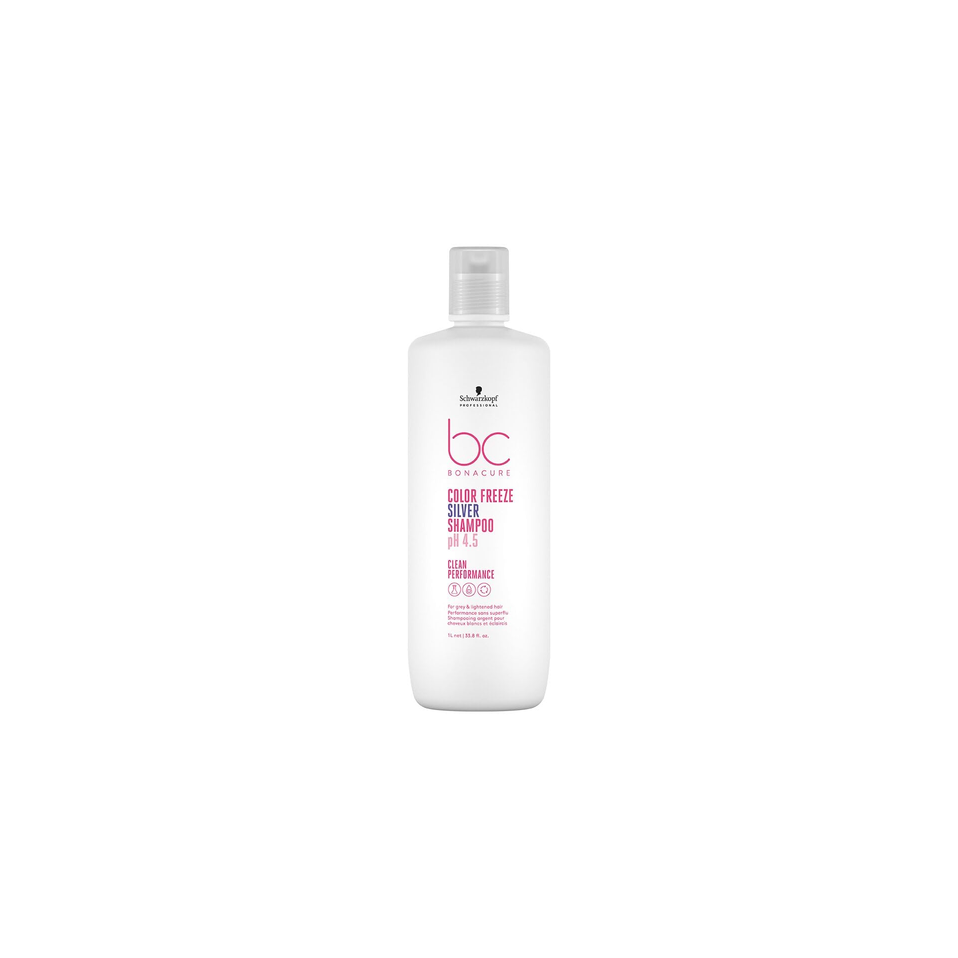 BC BONACURE pH 4.5 Color Freeze Micellar Silver Shampoo, 33.8-Ounce