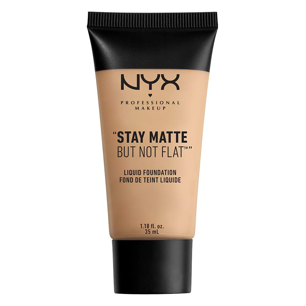 NYX PROFESSIONAL MAKEUP Stay Matte But Not Flat Liquid Foundation, Nude, 1.18 Ounce