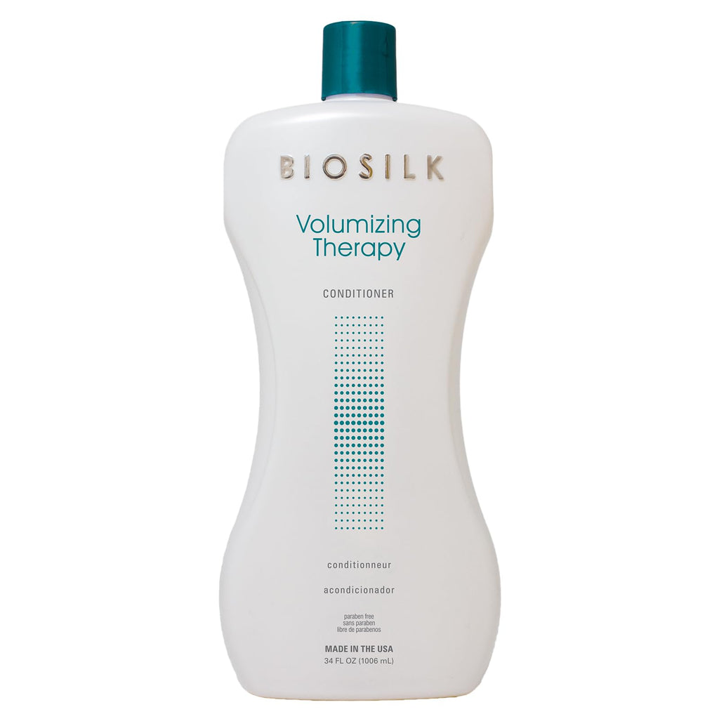 BioSilk Volumizing Therapy Conditioner, Adds Volume & Body While Moisturizing & Conditioning Hair, Sulfate, Paraben & Cruelty-Free, 34 Oz