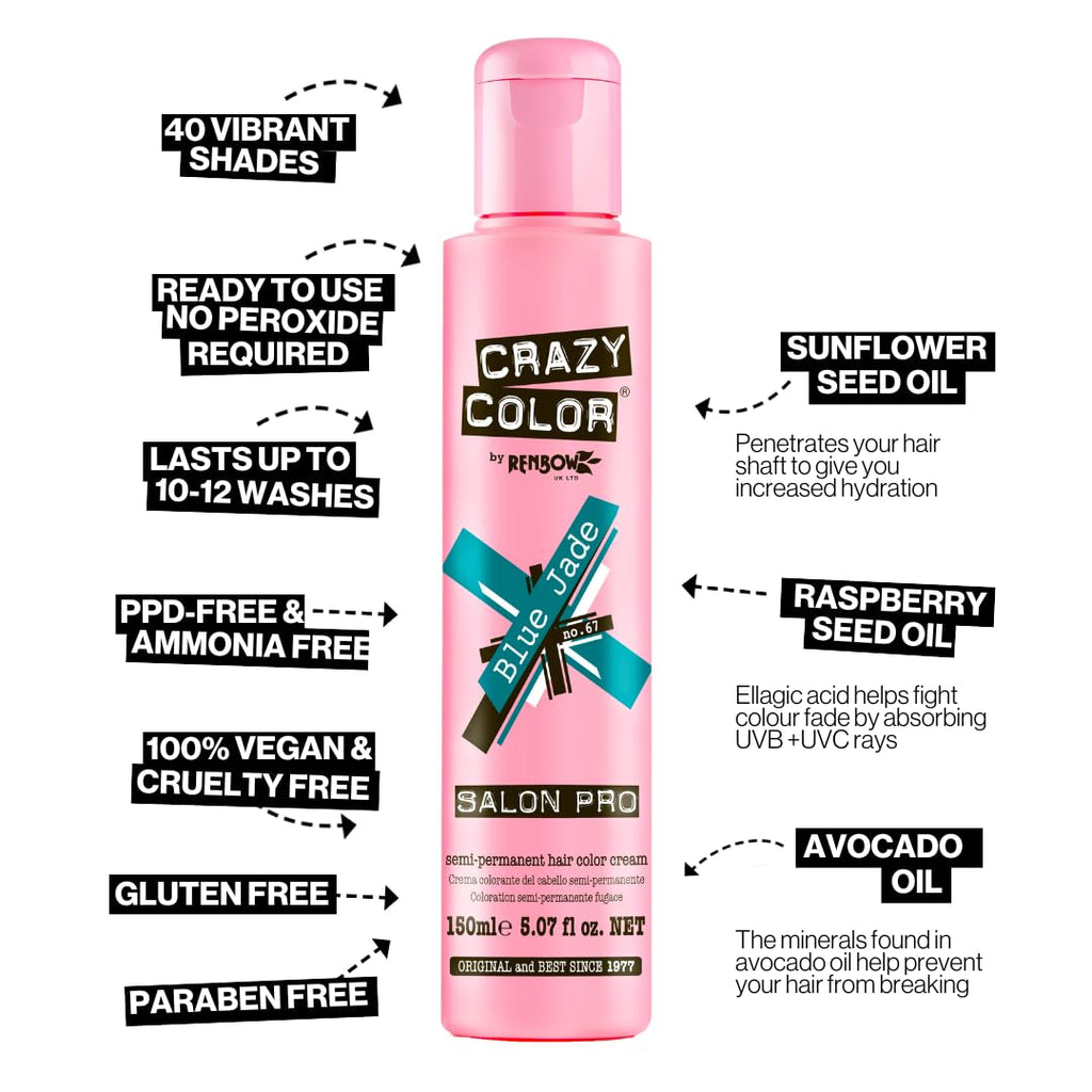 Semi-Permanent Conditioning Hair Dye in Vermillion Red by Crazy Color (150ml/5.1oz)