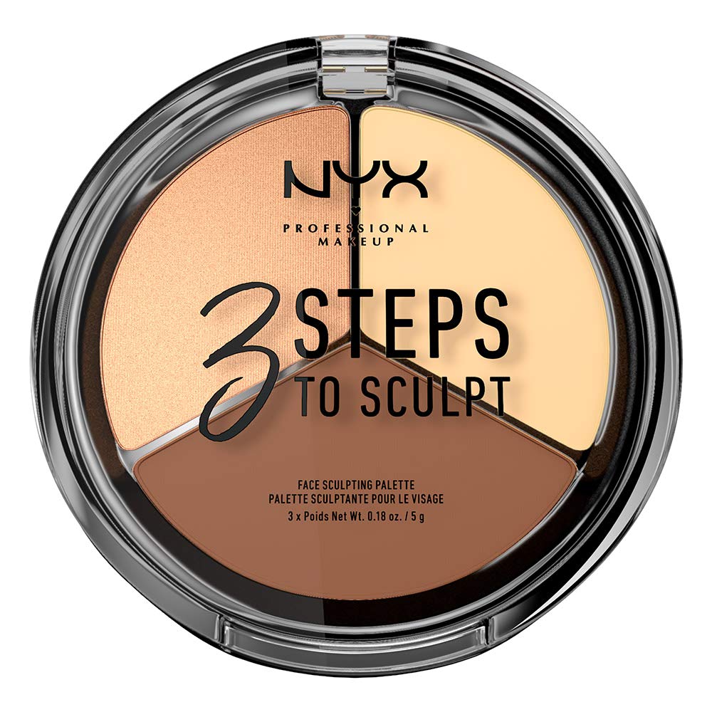 NYX PROFESSIONAL MAKEUP 3 Steps to Sculpt Face Sculpting Palette, Deep