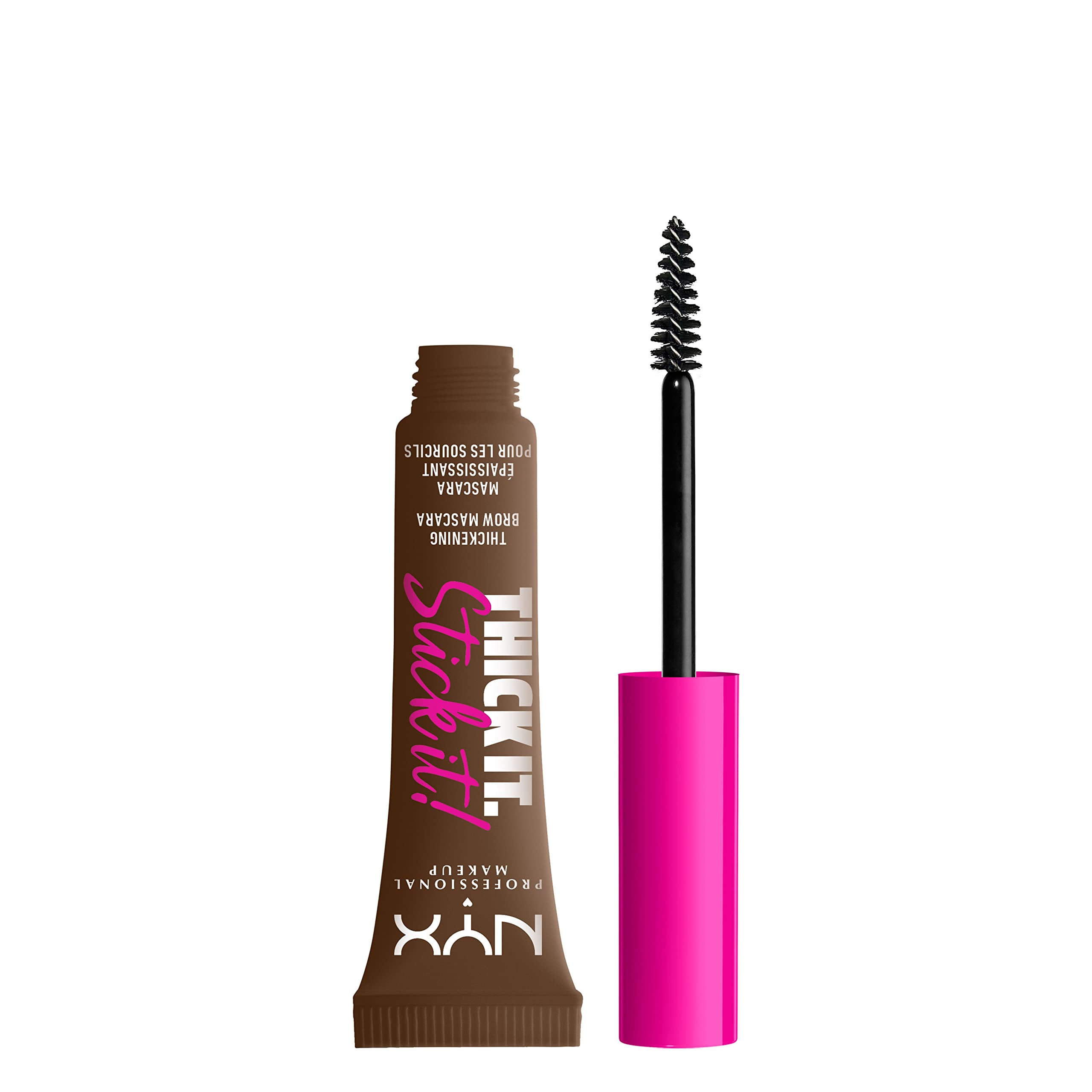 NYX PROFESSIONAL MAKEUP Thick It Stick Thickening Brow Mascara Eyebrow Gel - brown hair with undertones