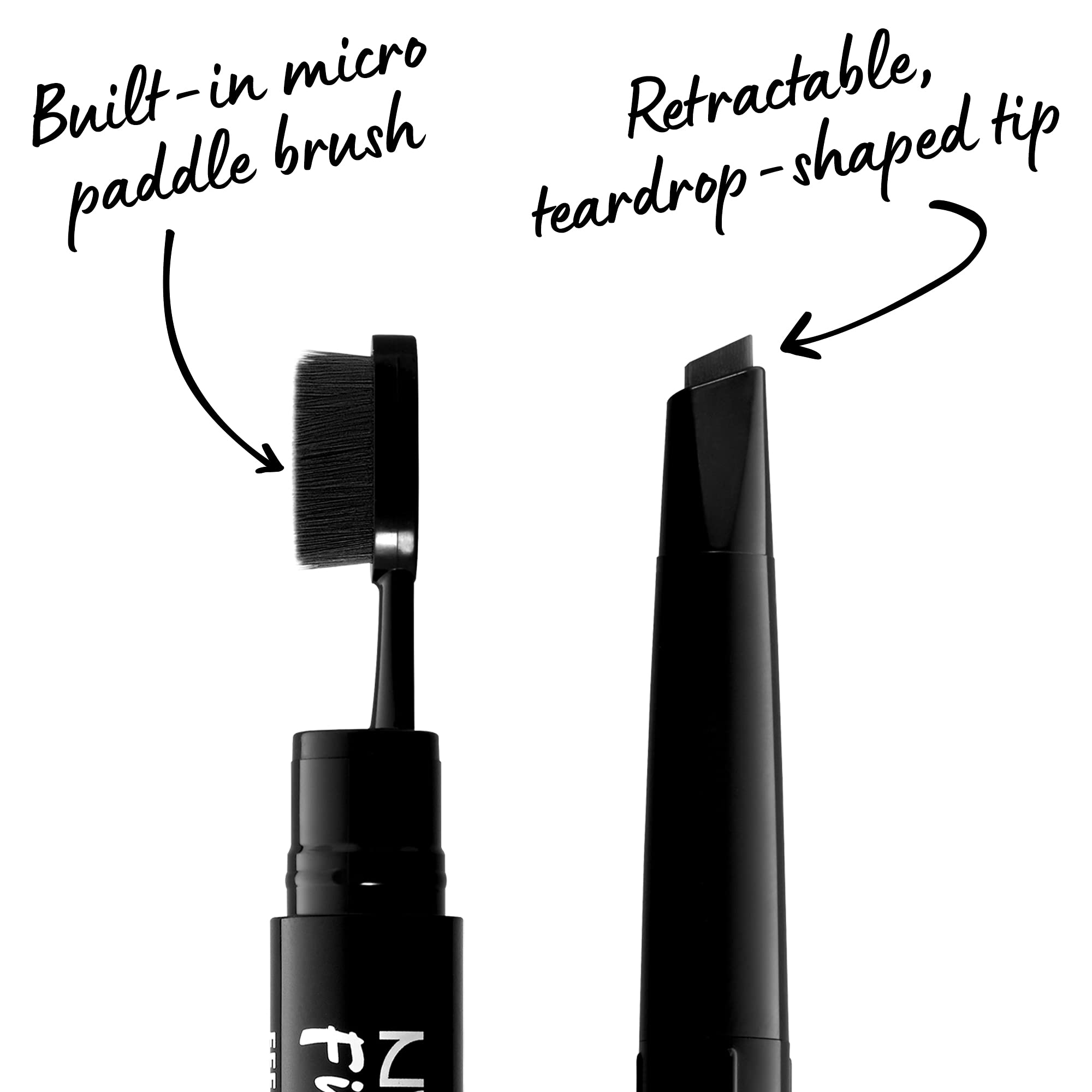 NYX PROFESSIONAL MAKEUP Fill & Fluff Eyebrow Pomade Pencil, Black