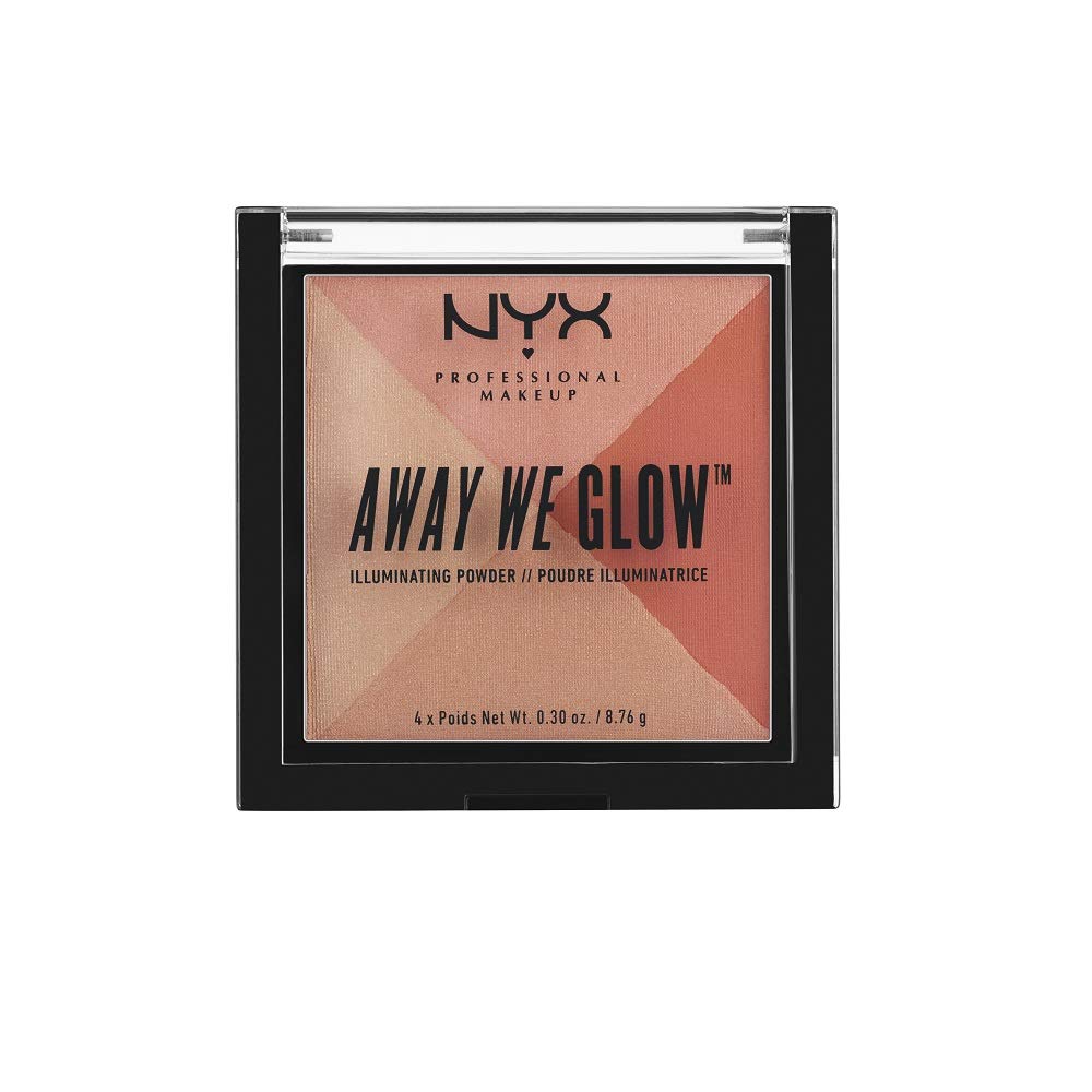 NYX PROFESSIONAL MAKEUP Away We Glow Illuminating Powder, Summer Reflection, 1.2 Ounce