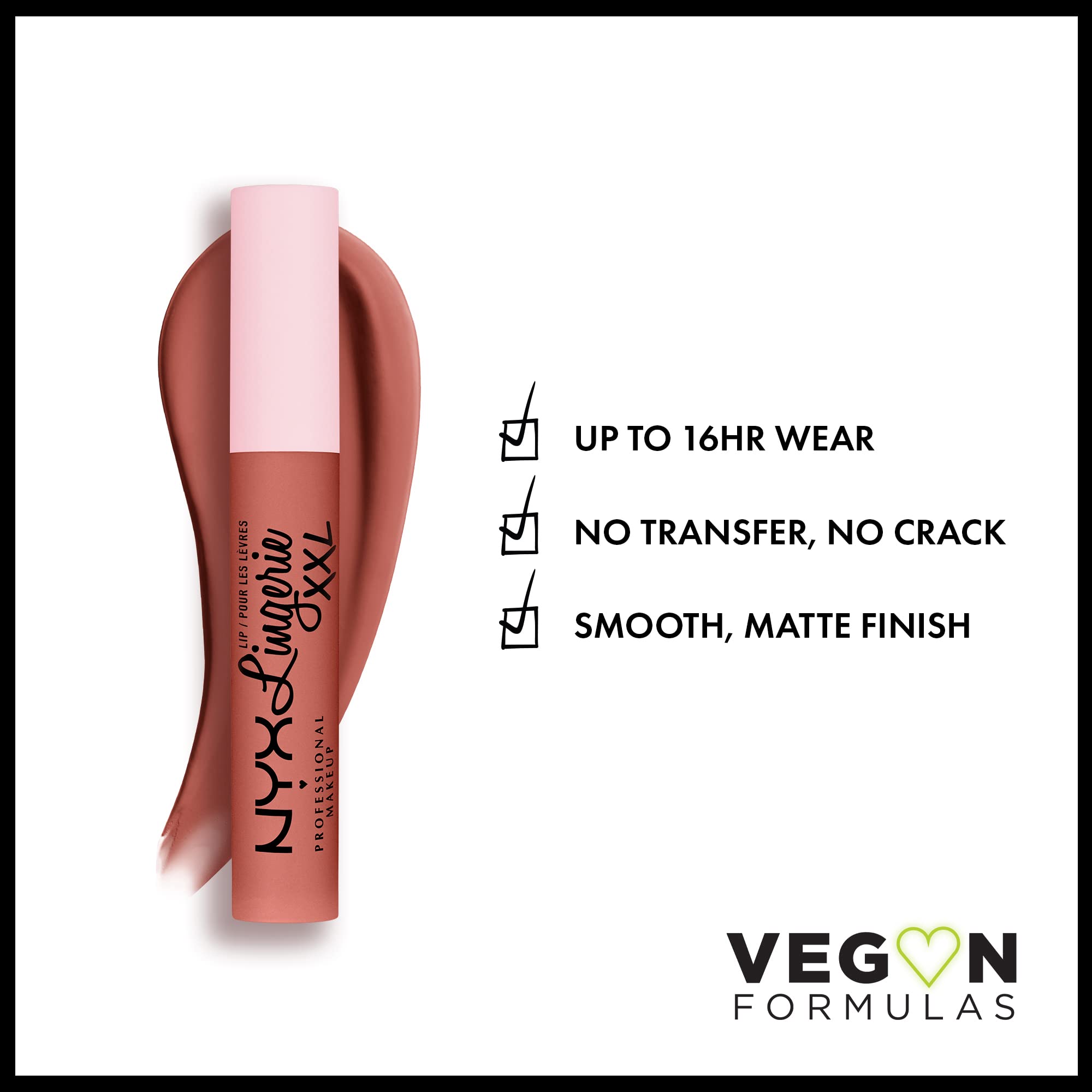 NYX PROFESSIONAL MAKEUP Lip Lingerie XXL Matte Liquid Lipstick - Turn-On (Peach Nude)