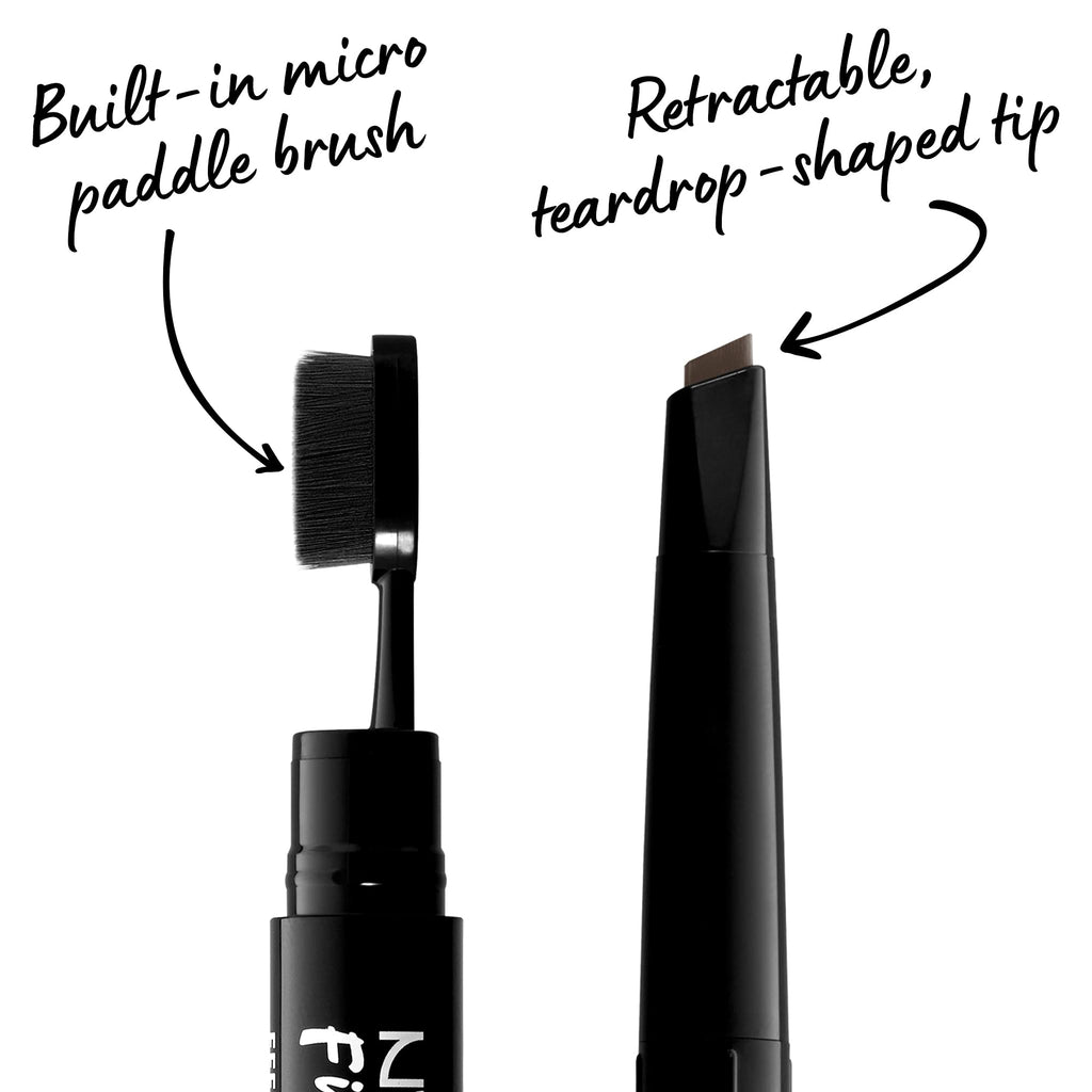 NYX PROFESSIONAL MAKEUP Fill & Fluff Eyebrow Pomade Pencil, Brunette