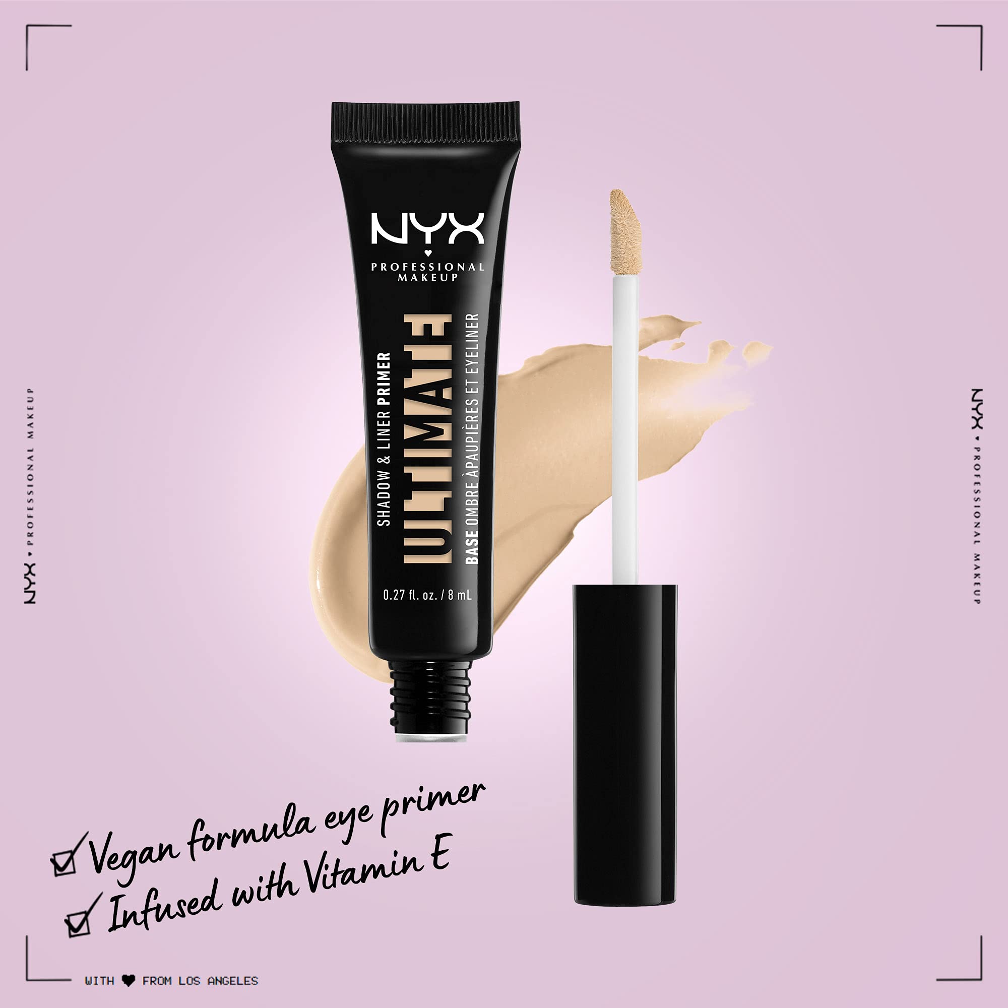 NYX PROFESSIONAL MAKEUP Ultimate Shadow & Liner Primer, Medium Deep + Epic Ink Liner, Black (2-Pack Bundle)