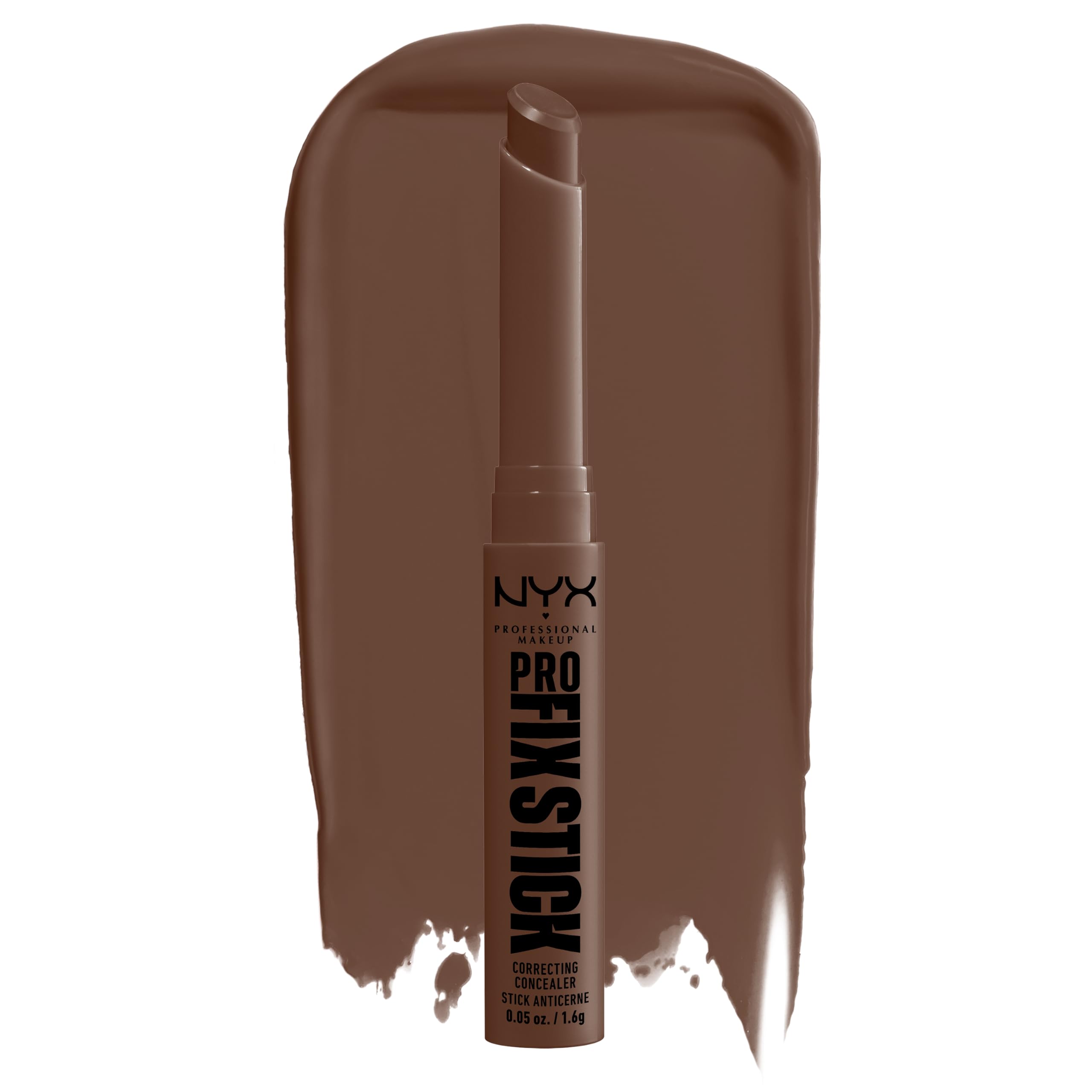 NYX PROFESSIONAL MAKEUP Pro Fix Stick Correcting Concealer, Buildable Medium Coverage Concealer Stick - Walnut