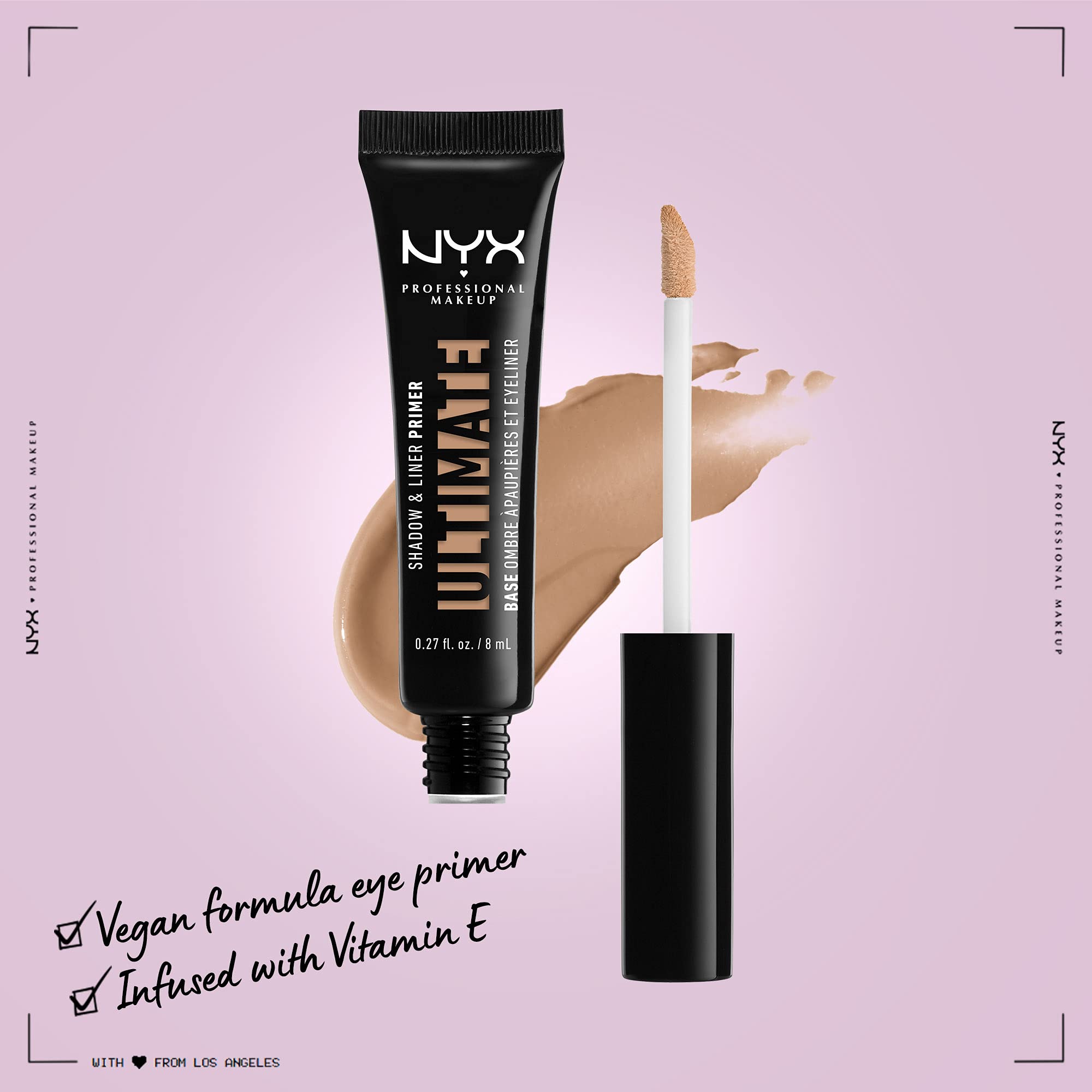 NYX PROFESSIONAL MAKEUP Ultimate Shadow & Liner Primer, Medium Deep + Epic Ink Liner, Black (2-Pack Bundle)