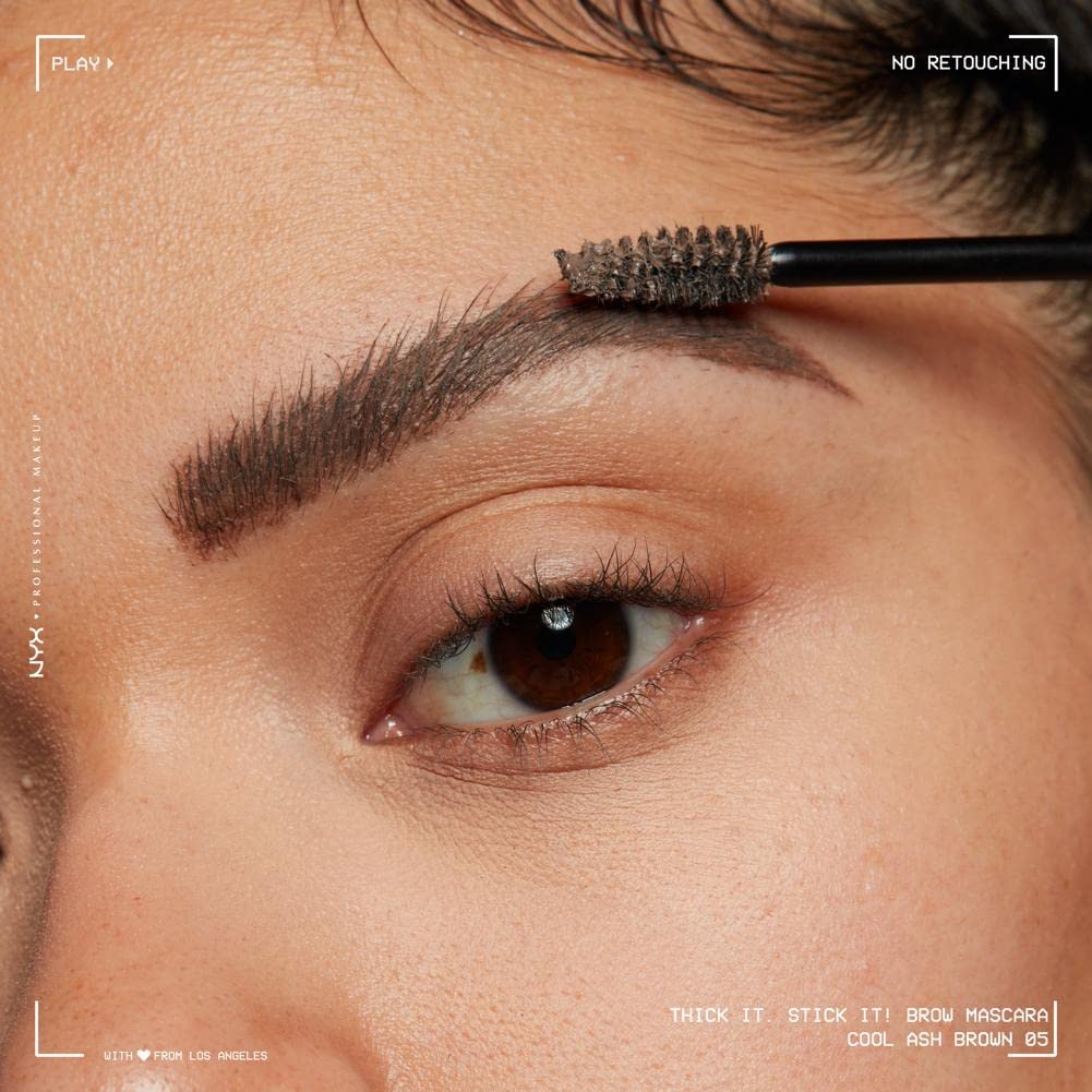 NYX PROFESSIONAL MAKEUP Thick It Stick Thickening Brow Mascara Eyebrow Gel - brown hair with undertones