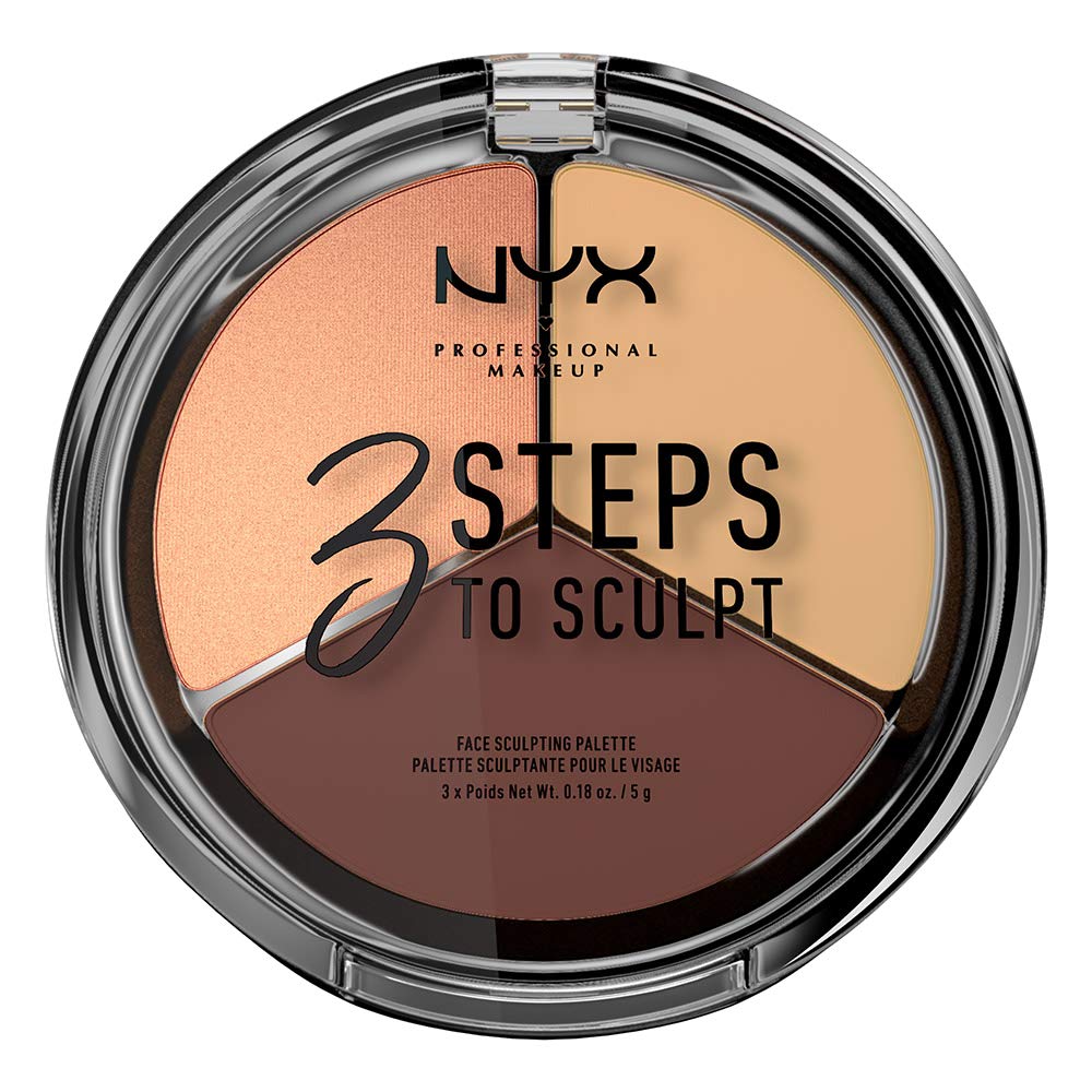 NYX PROFESSIONAL MAKEUP 3 Steps to Sculpt Face Sculpting Palette, Deep