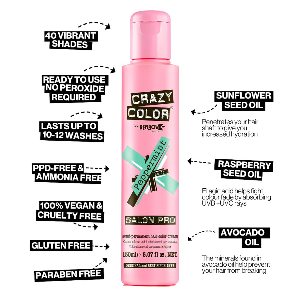 Semi-Permanent Conditioning Hair Dye in Vermillion Red by Crazy Color (150ml/5.1oz)