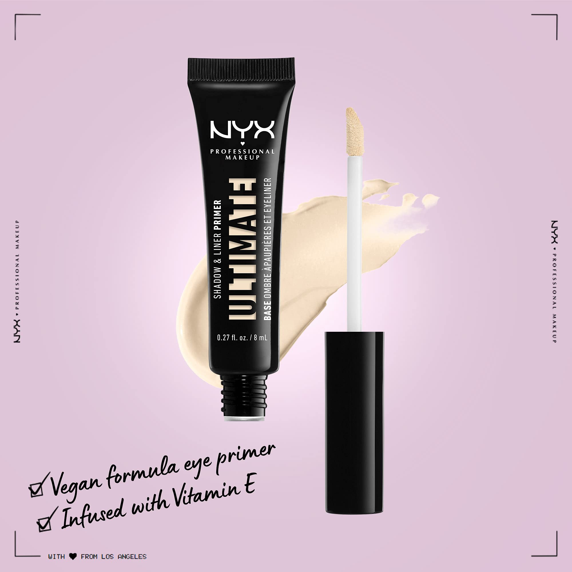 NYX PROFESSIONAL MAKEUP Ultimate Shadow & Liner Primer, Medium Deep + Epic Ink Liner, Black (2-Pack Bundle)