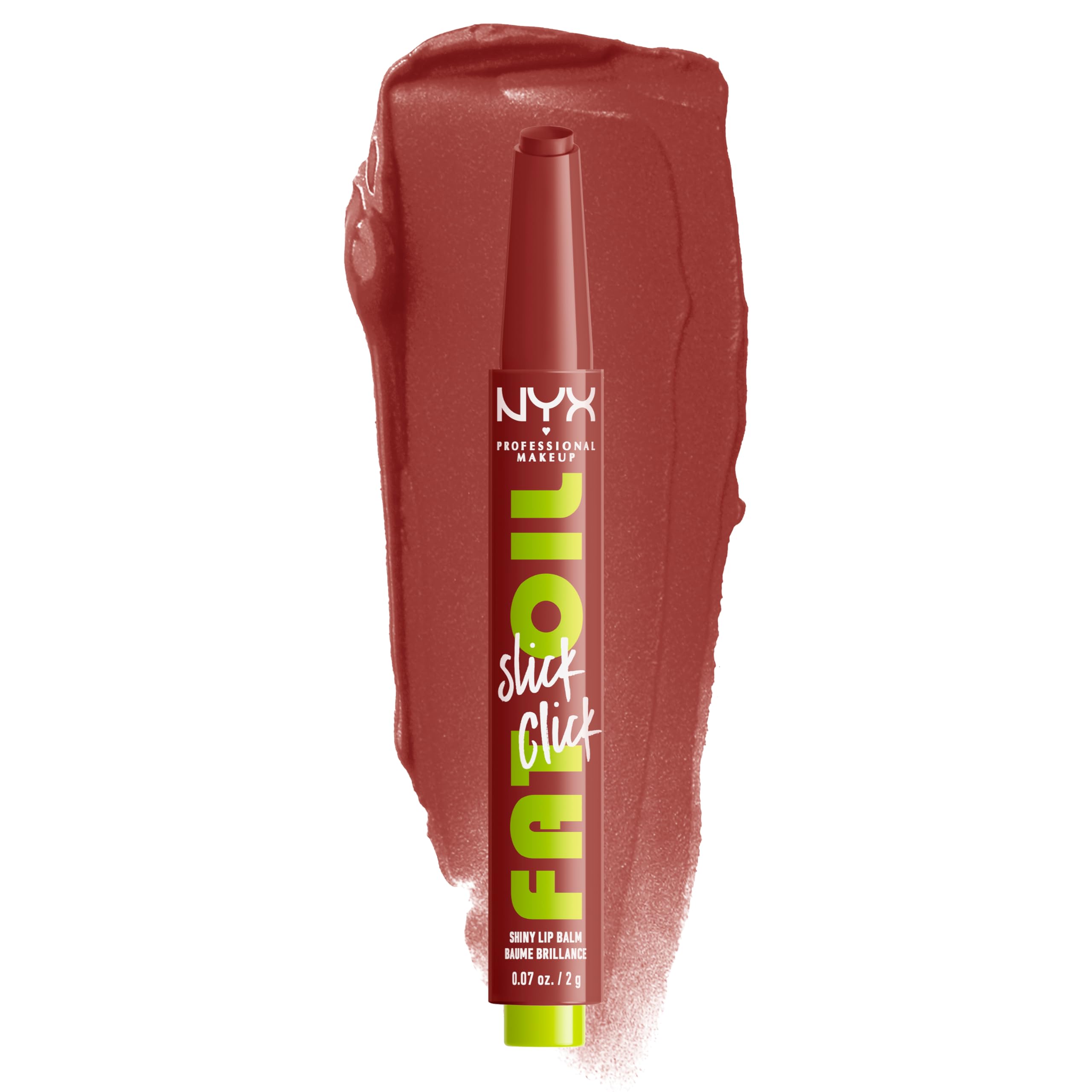 NYX PROFESSIONAL MAKEUP Fat Oil Slick Click, Lightweight, Buildable, Pigmented Vegan Lip Balm