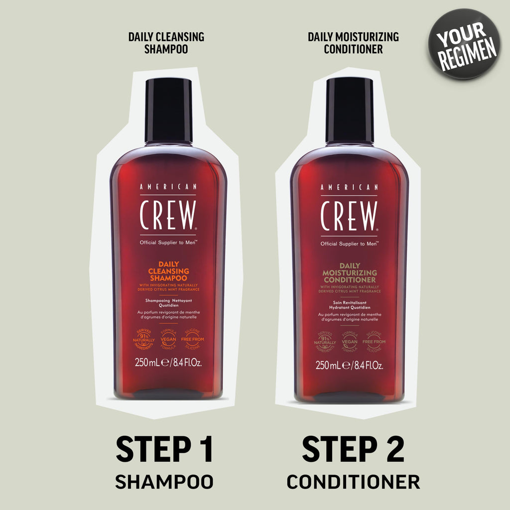 American Crew Conditioner for Men, Daily Moisturizer, Naturally Derived, Vegan Formula, Citrus Mint Fragrance, 3.3 Fl Oz