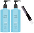 Sleekshop Schwarzkapf FIBRE CLINIX Hydrate Shampoo (33 oz) & Conditioner (33 oz) Duo Set - Hydrating, Tribond Technology for Normal to Dry Hair Repair and Sealed Ends (w/ Premium Carbon Teasing Comb)