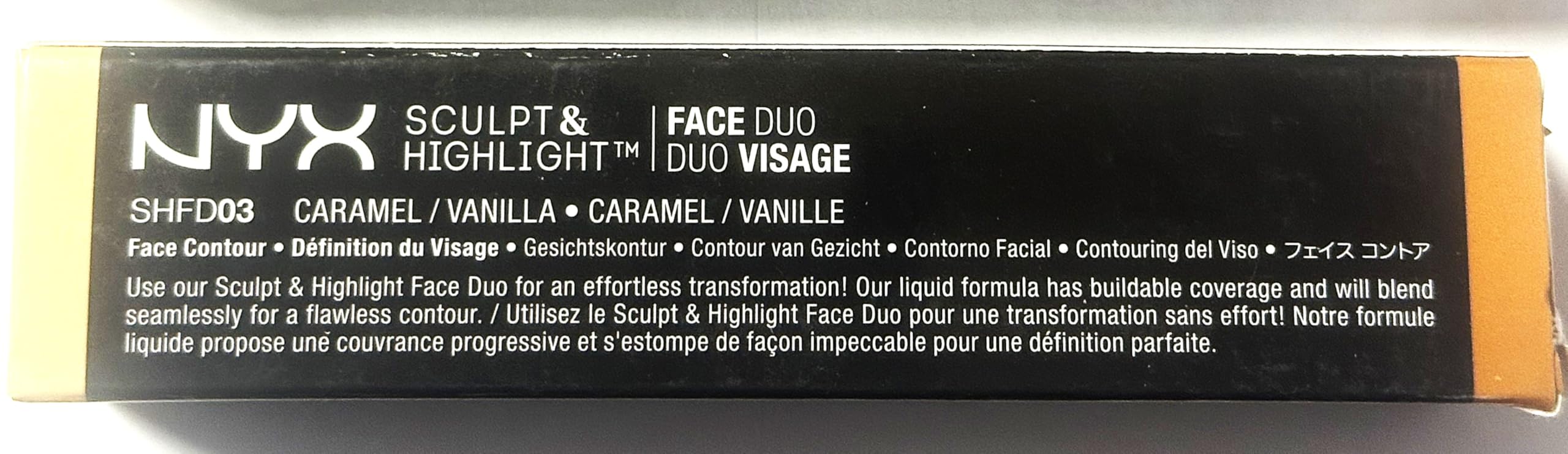 NYX PROFESSIONAL MAKEUP Sculpt & Highlight Face Duo, Caramel Vanilla, 0.17 Ounce (SHFD03)