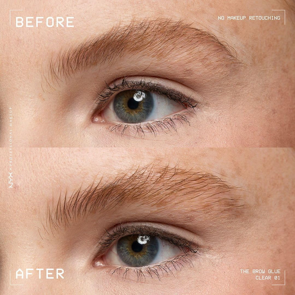 NYX PROFESSIONAL MAKEUP The Brow Glue, Extreme Hold Eyebrow Gel - Clear