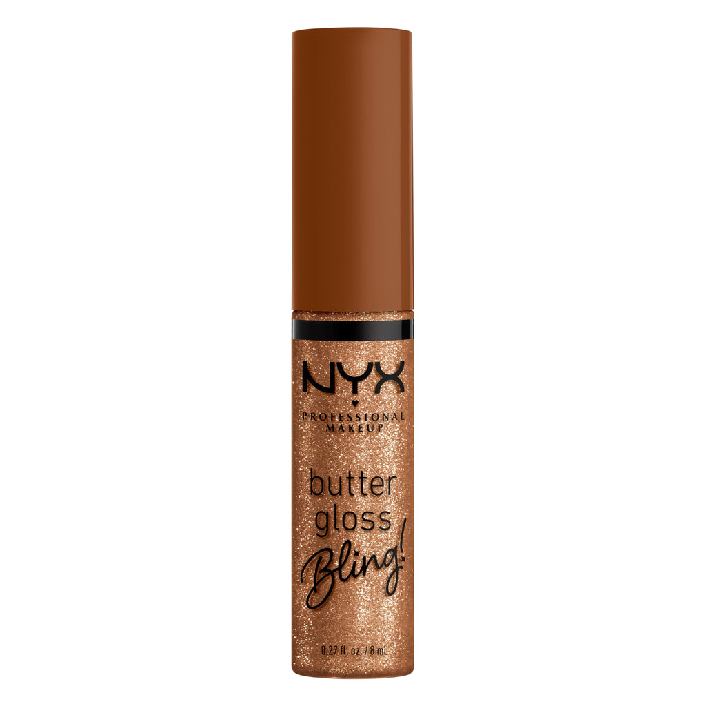NYX Professional Makeup Butter Gloss Bling Lip Gloss, Non Sticky and Shiny Vegan Lip Makeup - Shimmer Down