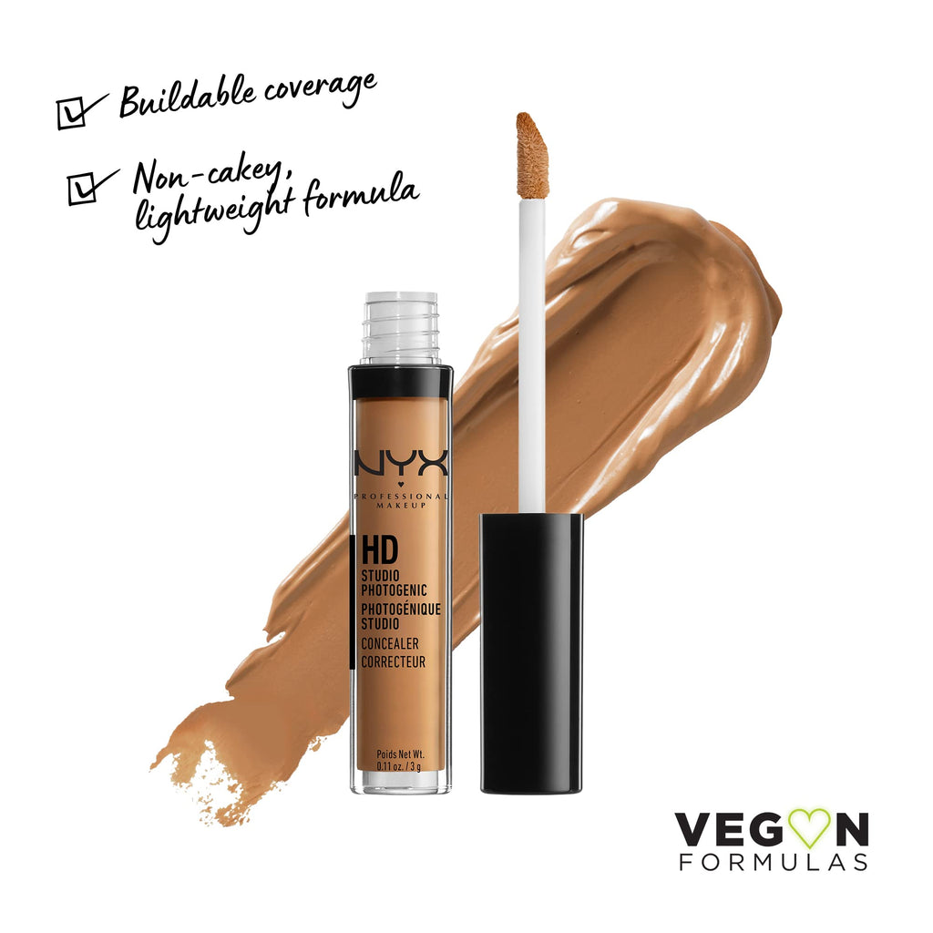 NYX PROFESSIONAL MAKEUP HD Studio Photogenic Concealer Wand, Medium Coverage - Nutmeg