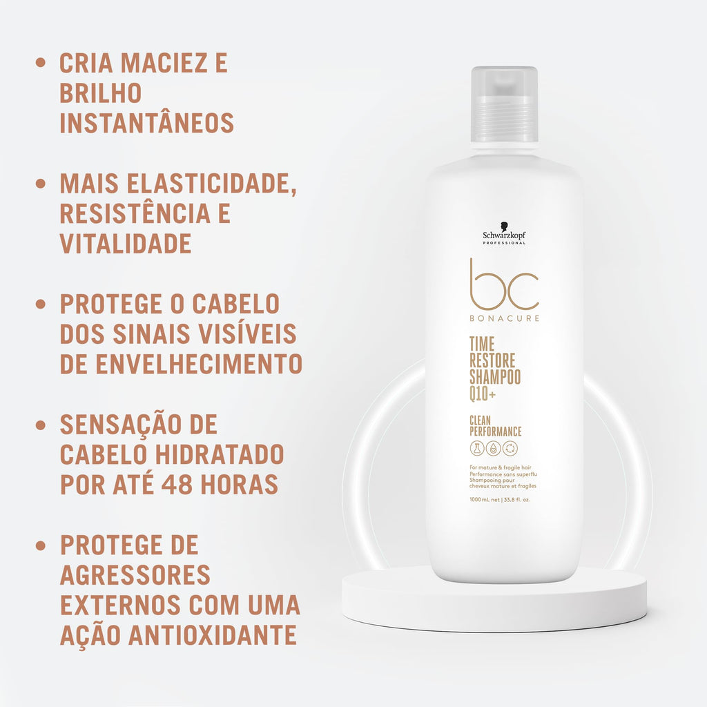 BC BONACURE Q10+ Time Restore Micellar Shampoo, 33.8-Ounce